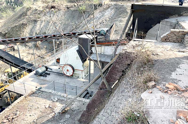 重錘式破碎機現場實拍