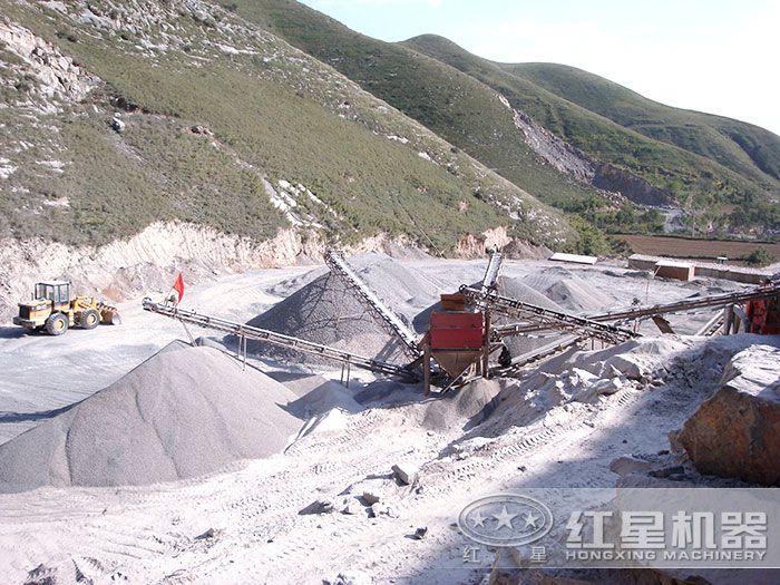 生產沙子現場