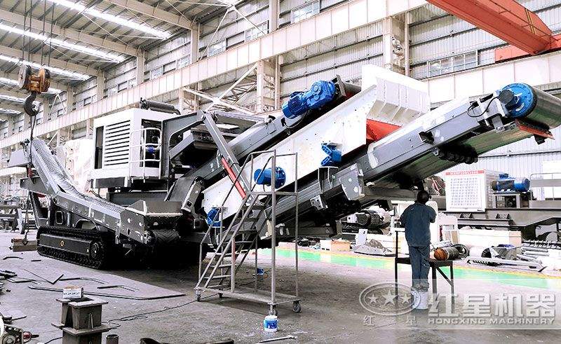 車間裝配的履帶錘式移動破碎機