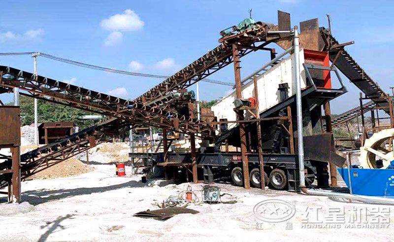 HXVSI-1145制砂機(jī)可配置在輪胎是移動破碎機(jī)上
