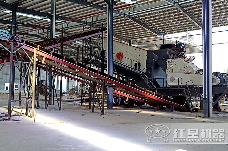 建筑垃圾粉碎機現場實拍