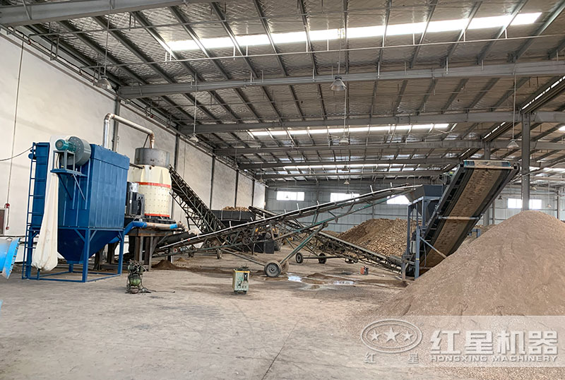 復合式制砂機生產現場