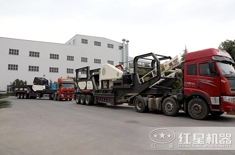 移動破碎站搭載顎破發(fā)貨