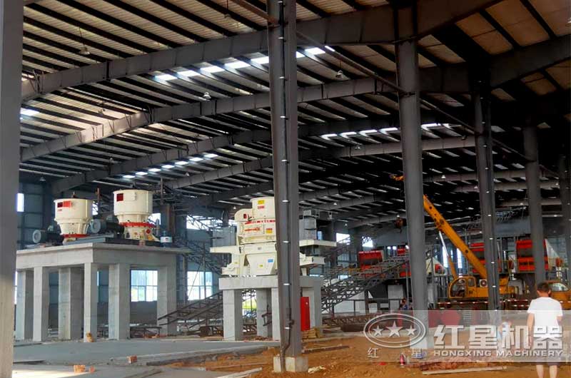 紅星vsi沖擊破碎機安裝現場