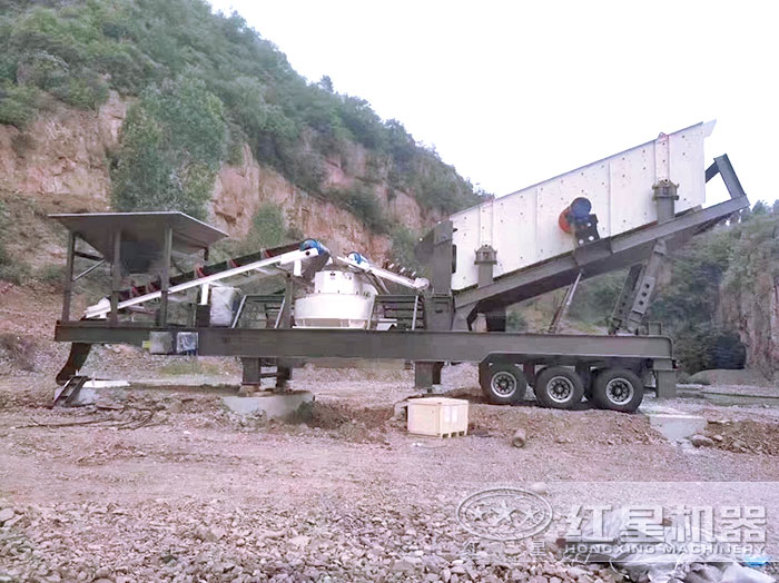 小型車載碎沙機作業現場