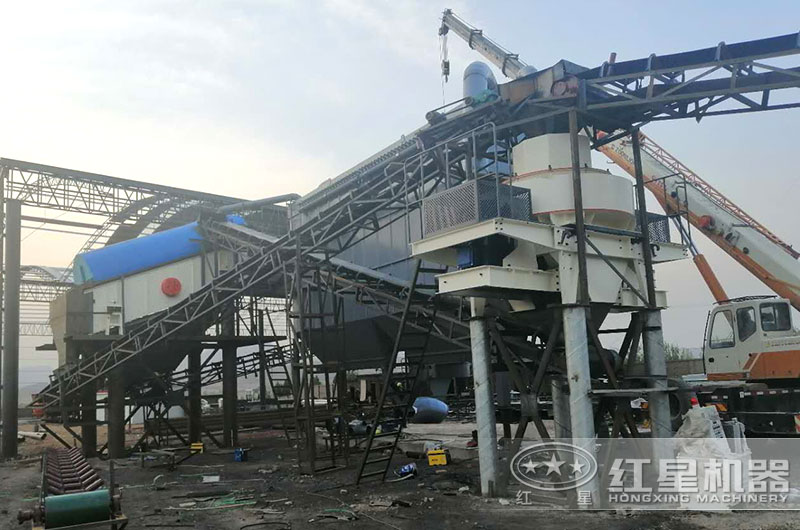 湖南株洲鵝卵石制砂現場