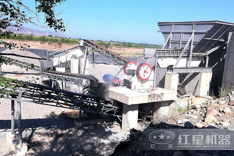 石灰?guī)r碎石現場