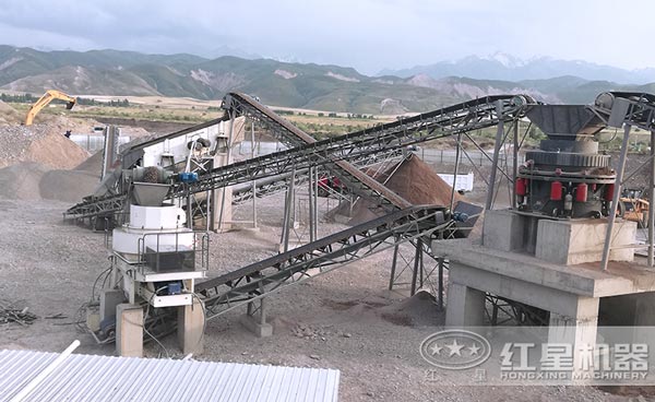 紅星制砂生產線客戶現場