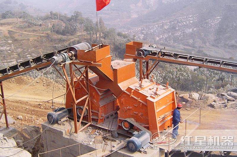 石灰石反擊破生產現場