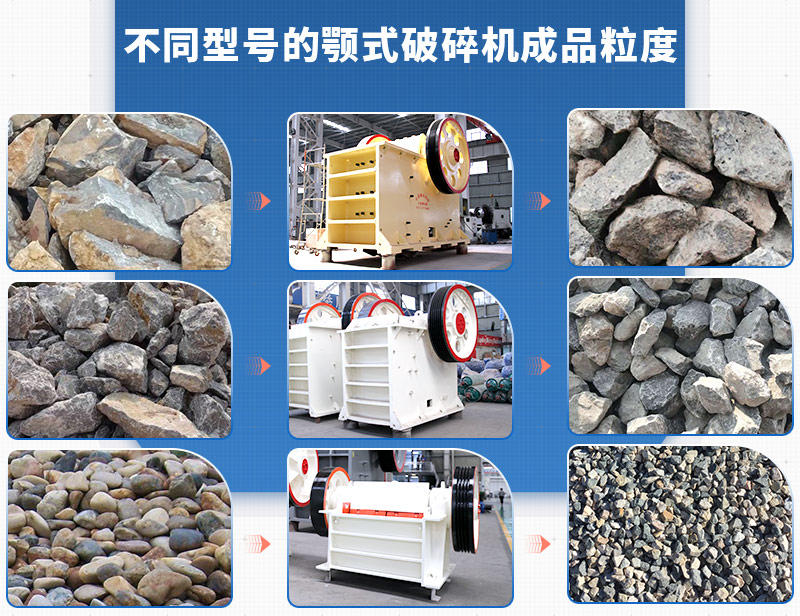 不同型號的鄂破機破碎成品大小 不同型號的鄂破機破碎成品大小