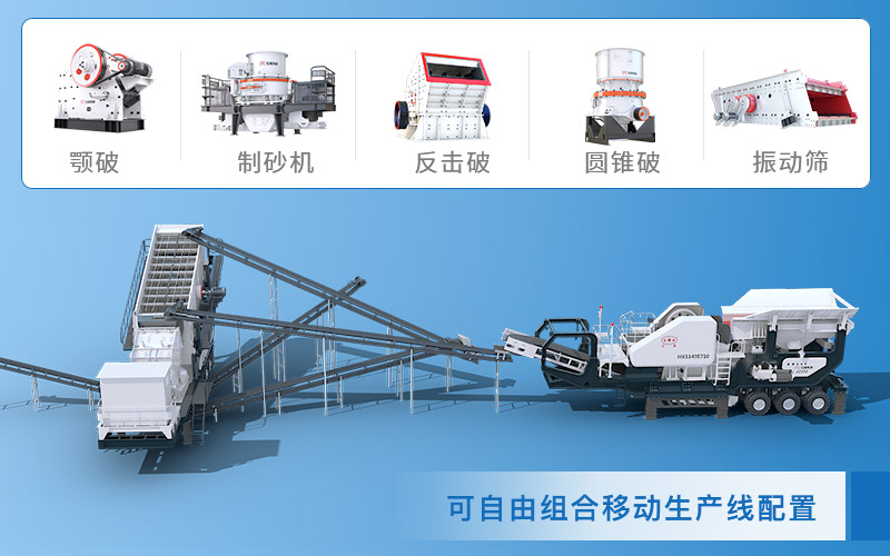 可移動石子破碎機，自由組合更靈活