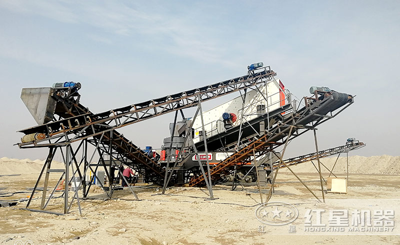 移動破碎站單機作業現場