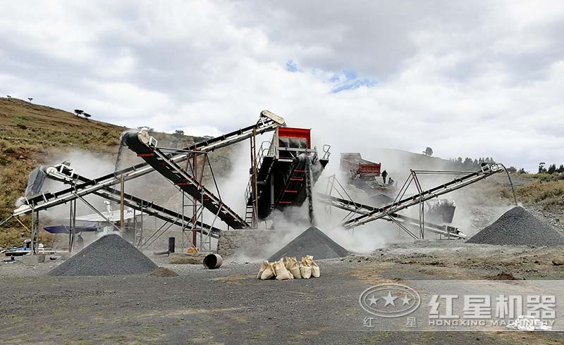 移動制砂機工作現場