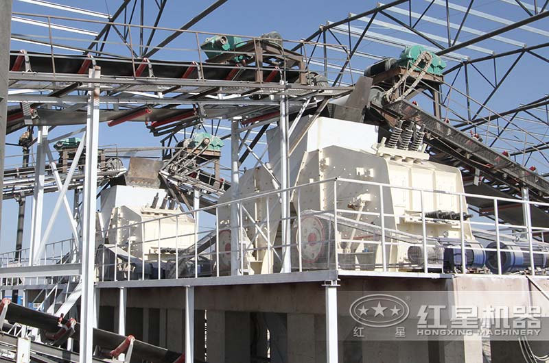 時產500噸石灰石破碎生產線現場