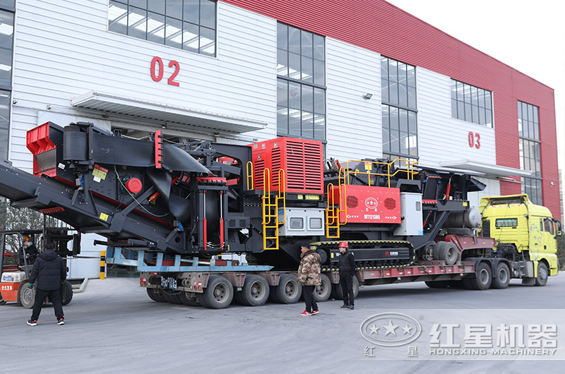 移動(dòng)破碎站廠區(qū)發(fā)貨中 移動(dòng)破碎站廠區(qū)發(fā)貨中