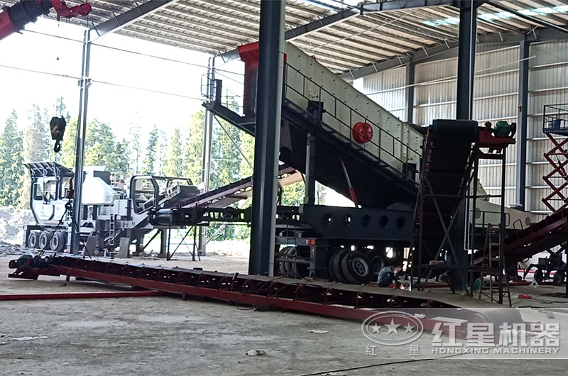 建筑垃圾破碎處理設備現場