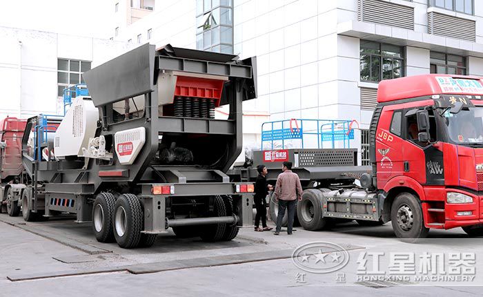 輪胎移動破碎機發貨 輪胎移動破碎機發貨