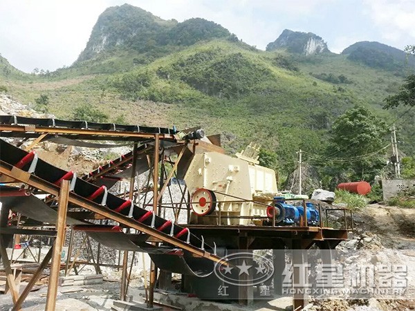 石灰石PF高能反擊破現場作業 石灰石PF高能反擊破現場作業