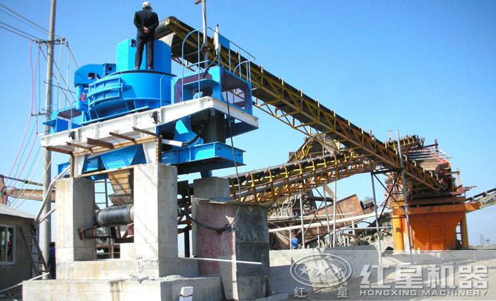 時產450噸制砂生產線現場