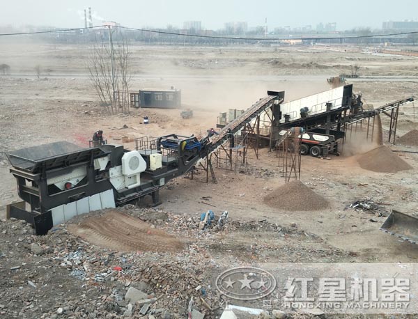 移動碎石機用于建筑垃圾