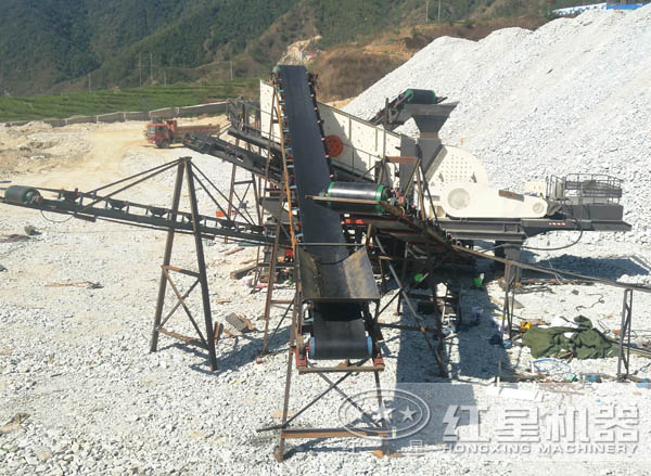 移動破碎站工作現場