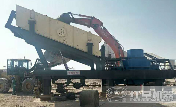 可移動(dòng)粉沙機(jī)作業(yè)現(xiàn)場(chǎng)