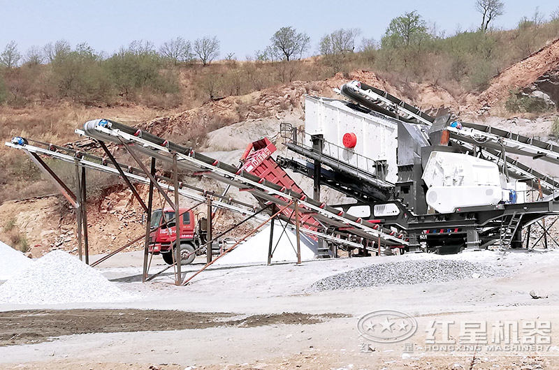 涼山移動破碎站作業現場