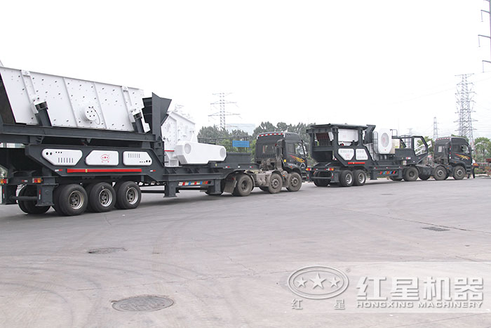 紅星車(chē)載式石子磕碎機(jī)車(chē)間直接發(fā)貨