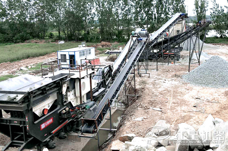 輪胎式移動石頭破碎機