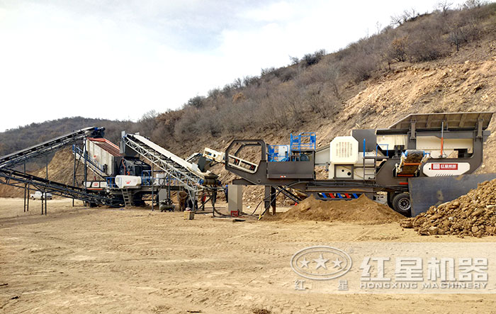 車載移動磕石機_流動磕石機用戶現場