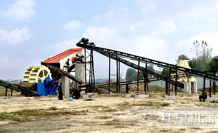 固定制沙機(jī)現(xiàn)場