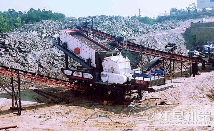 移動破碎機生產線現場 移動破碎機生產線現場