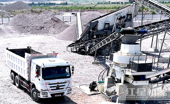 磕沙機生產現場