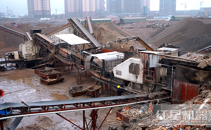 建筑垃圾處理現場