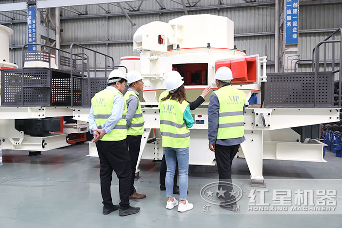 用戶到場參觀紅星打沙設(shè)備