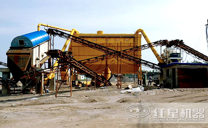 河卵石制砂環保現場 河卵石制砂環保現場