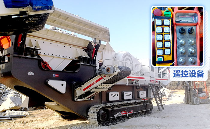 履帶設計的建筑垃圾粉碎機現場