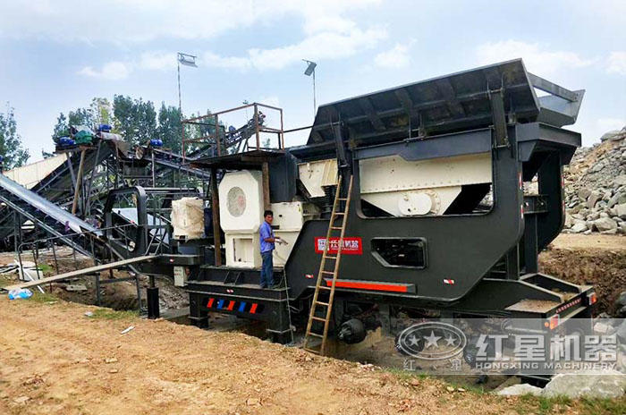 安徽亳州移動機制砂生產現場