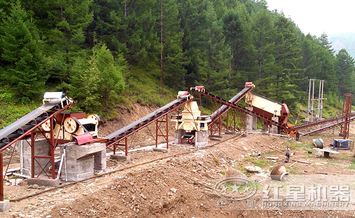 HX制砂機生產線現場
