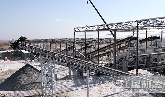 機(jī)制砂生產(chǎn)現(xiàn)場(chǎng)