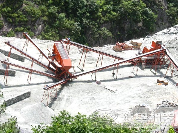 新型環保砂石生產線現場